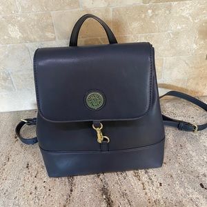 Anne Klein Black Leather Backpack